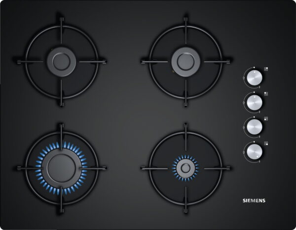 Siemens EO7C6PO10O iQ100 Gazlı Ocak 67 cm Sert cam, Siyah