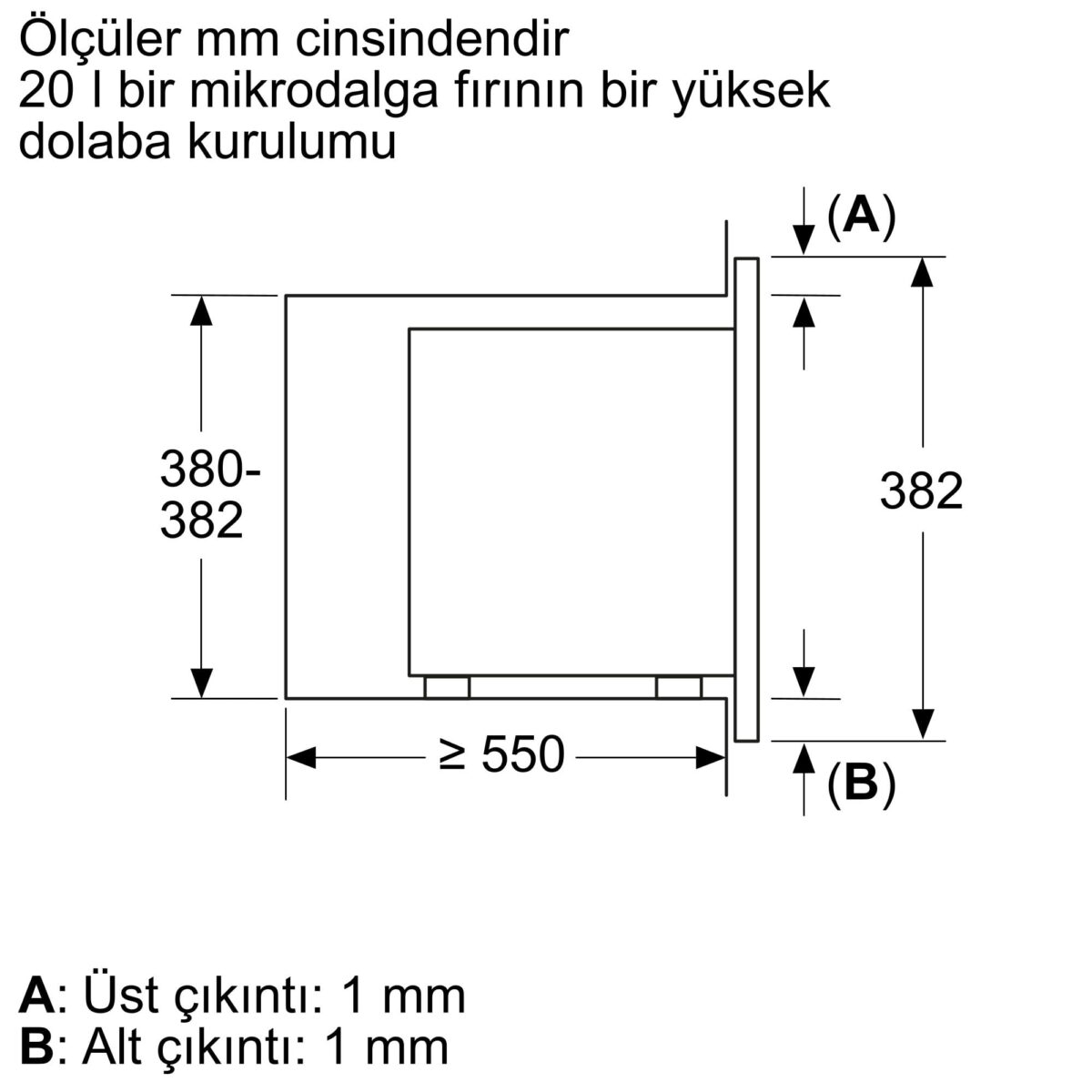 16912875_BFL623MS3_LD_D_tr-TR Siemens BF623LMW3 iQ300 Ankastre Mikrodalga 60 x 38 cm beyaz