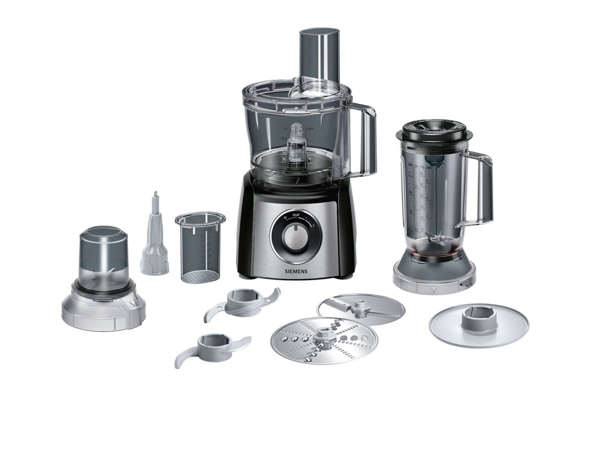 Siemens MK3501M Mutfak Robotu MultiTalent 3 800 W siyah, Brushed stainless steel