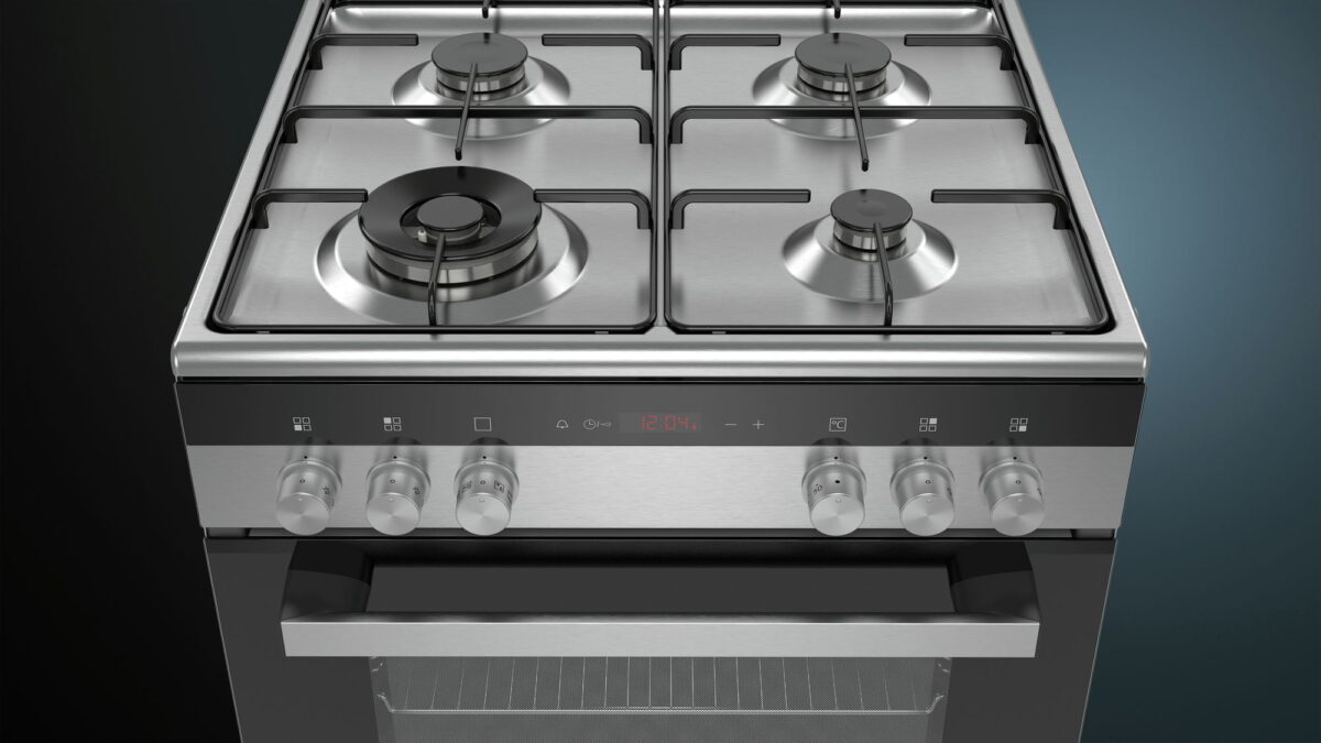 MCSA02556487_116_FS_HX9R31H50T_Siemens_S590_Inox_PGA1_def Siemens HW9S5BI40T iQ300 Gazlı/Elektrikli Solo Fırın paslanmaz çelik