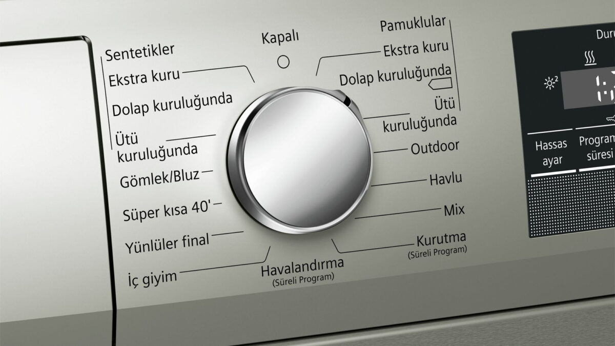 MCSA02620691_WT45RV0STR_PGA2_def Siemens WT45RV0STR iQ300 Isı Pompalı Kurutma Makinesi 8 kg silver
