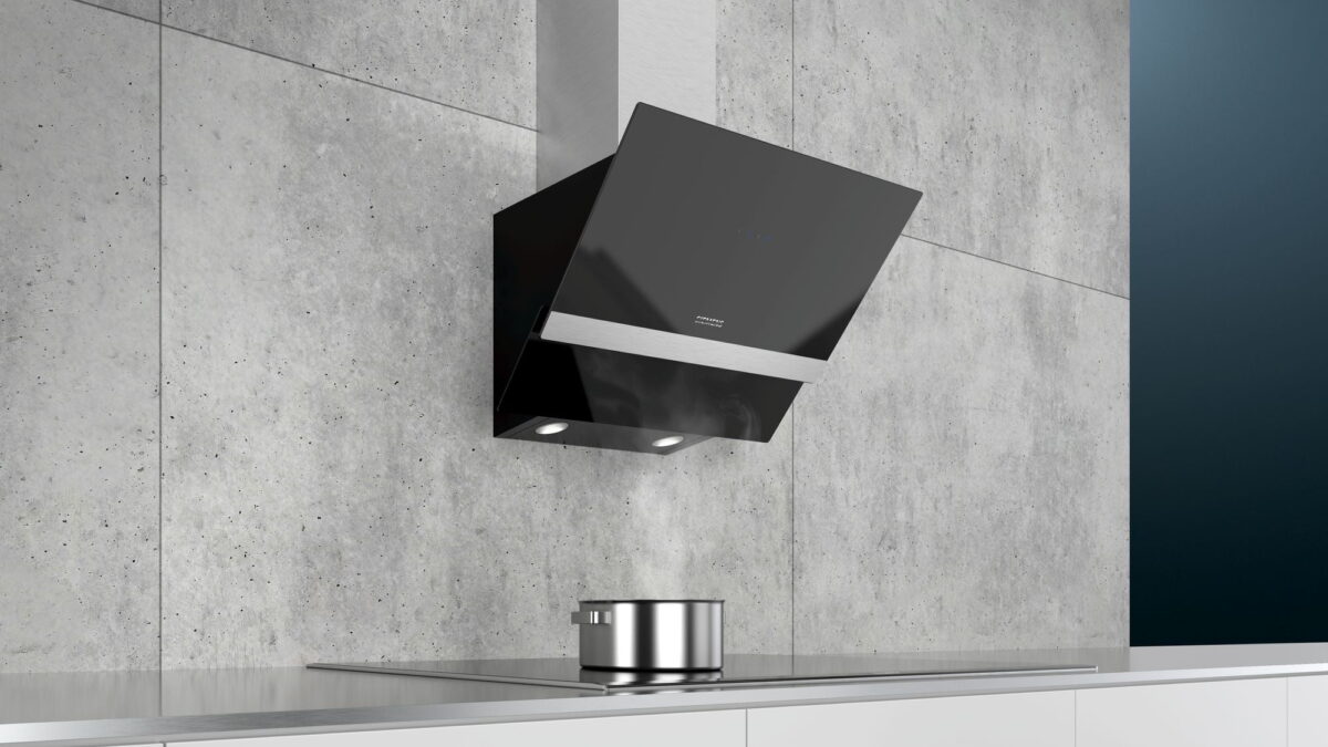 Siemens LC66KAJ60T iQ300 Duvar Tipi Davlumbaz 60 cm Siyah Cam Yüzey