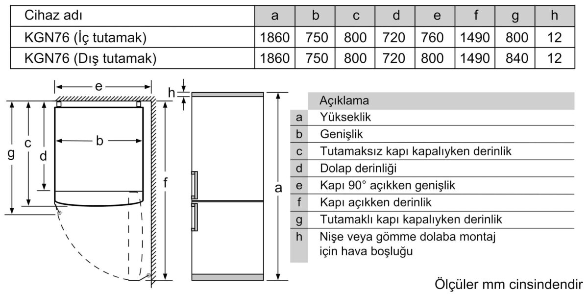 Siemens KG76NAIF0N iQ500 Alttan Donduruculu Buzdolabı 186 x 75 cm Kolay temizlenebilir Inox