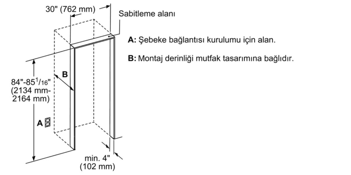MCZ_012283_T30IR800SP_tr-TR Siemens CI30RP02L iQ700 Ankastre Buzdolabı 212.5 x 75.6 cm flat hinge