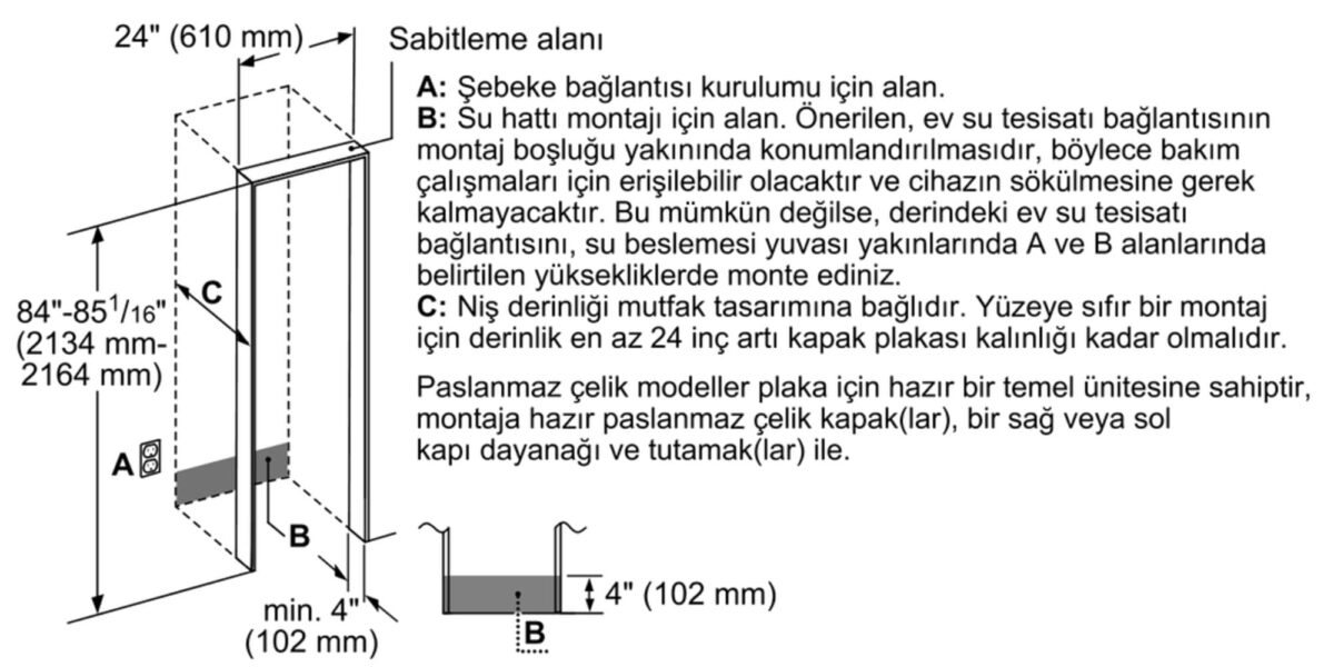 Siemens FI24NP32L iQ700 Ankastre Derin Dondurucu 212.5 x 60.3 cm