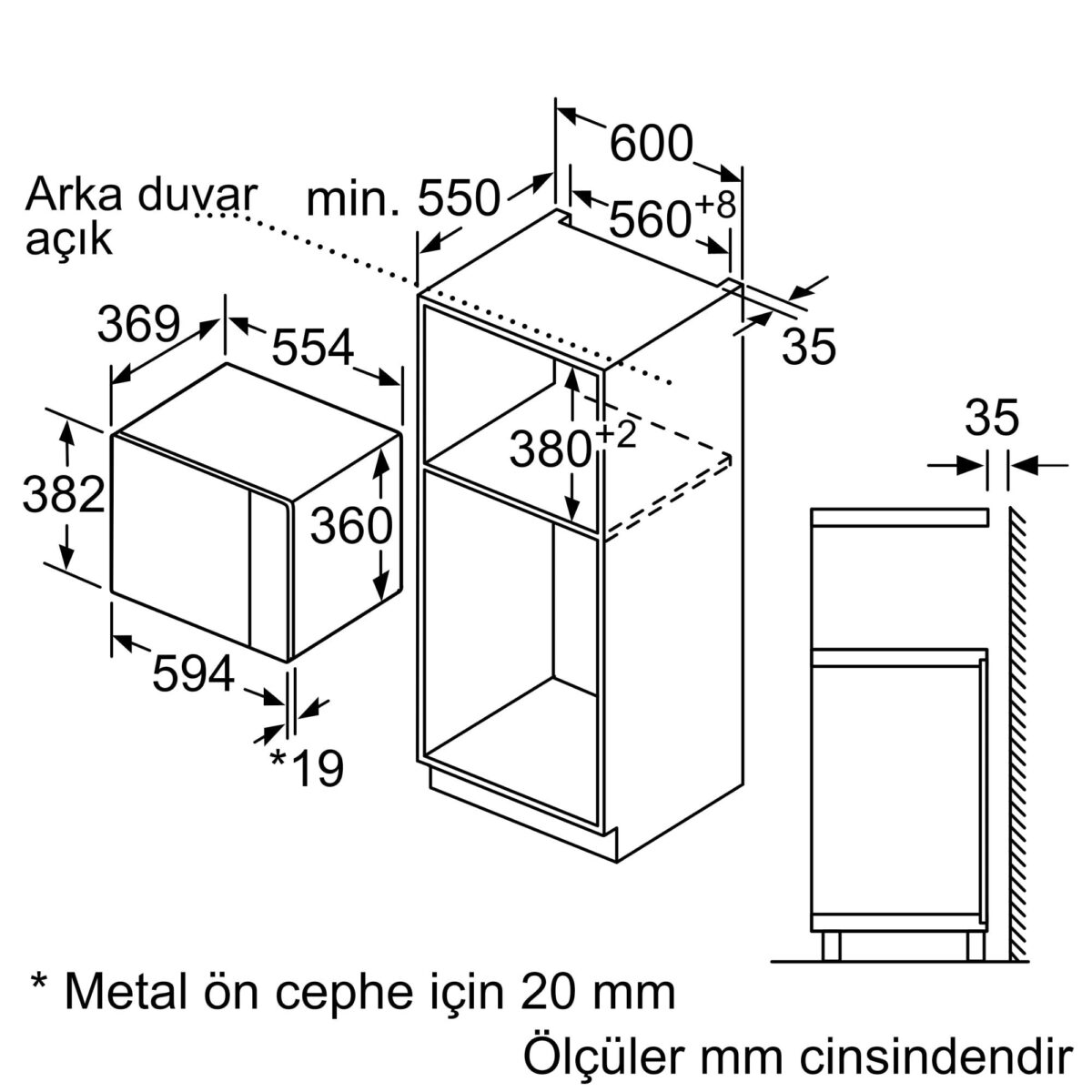 MCZ_02034047_1425599_BFL550MS0_tr-TR Siemens BE555LMS0 iQ500 Ankastre Mikrodalga 59 x 38 cm paslanmaz çelik