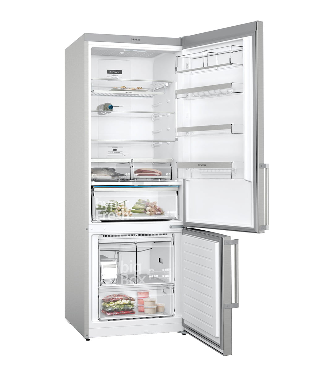 Siemens-KG56NHIF0N-iQ500-Alttan-Donduruculu-Buzdolabı-193-x-70-cm-Kolay-temizlenebilir-Inox Siemens KG56NHIF0N iQ500 Alttan Donduruculu Buzdolabı 193 x 70 cm Kolay temizlenebilir Inox