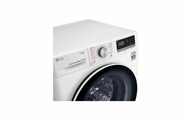 45961127 Lg F4r5vyw0w 9 KG 1400 Devir Buharlı Çamaşır Makinesi Beyaz