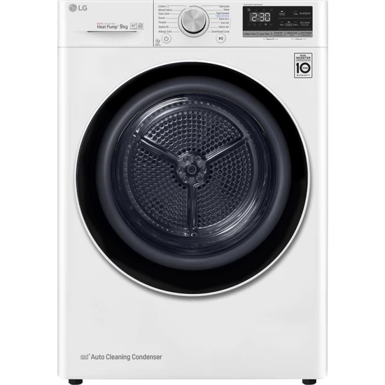 LG RC90V9AV2W 9 kg Çift İnverter Kurutma Makinesi
