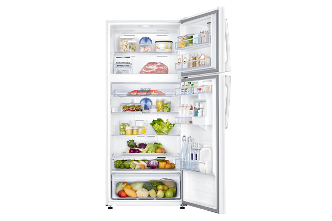 Samsung-79508613-tr-top-mount-freezer-rt53k6360ww-rt53k6360ww-tr-005-front-open-with-food-whi-zoom Samsung RT53K6360WW 543 lt No-Frost Buzdolabı