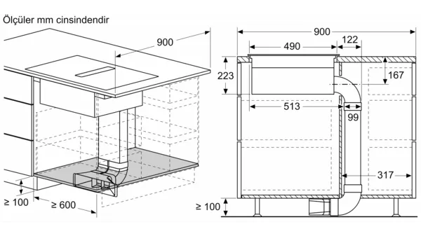 17721134_Exhaust_installation_-_scenario_6_-_top_mounted_tr-TR Siemens EH811BE15E Davlumbaz Entegreli Ankastre İndüksiyonlu Ocak