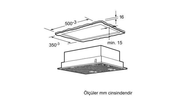 Siemens LB55565 Gümüş Ankastre Aspiratör