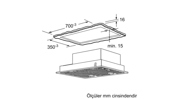 Siemens LB75565 Gümüş Ankastre Aspiratör
