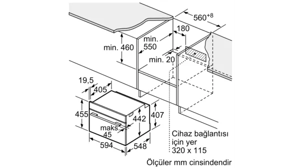 SİEMENS CD634GBS1 İQ700 Buharlı Fırın 60 x 45 cm paslanmaz çelik