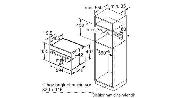 SİEMENS CD634GBS1 İQ700 Buharlı Fırın 60 x 45 cm paslanmaz çelik