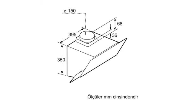 Siemens LC65KA270T Beyaz Duvar Tipi Davlumbaz