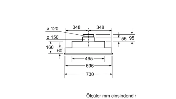 Siemens LB75565 Gümüş Ankastre Aspiratör