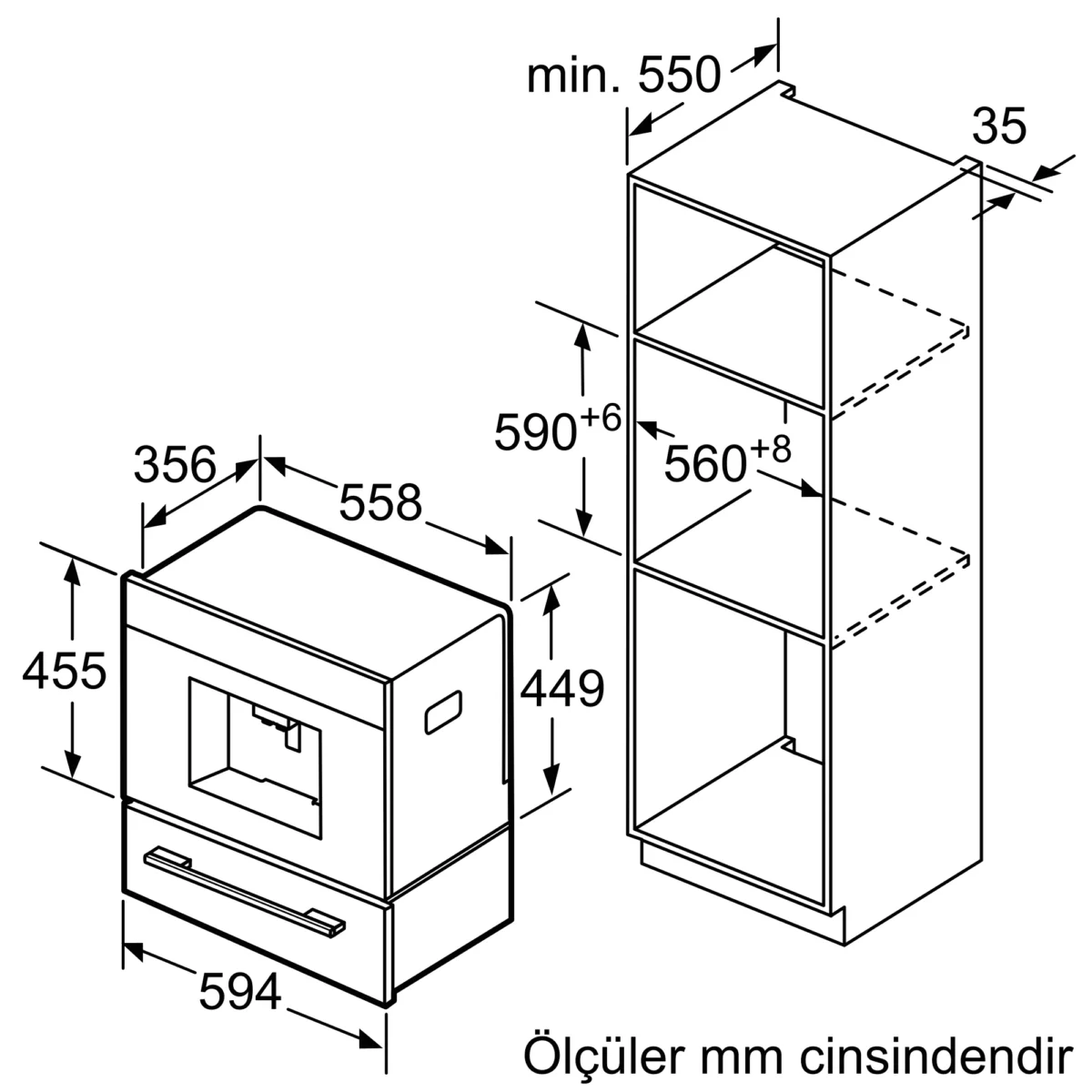 SİEMENS CT636LES1 Ankastre Tam Otomatik Kahve Makinesi Paslanmaz çelik iQ700
