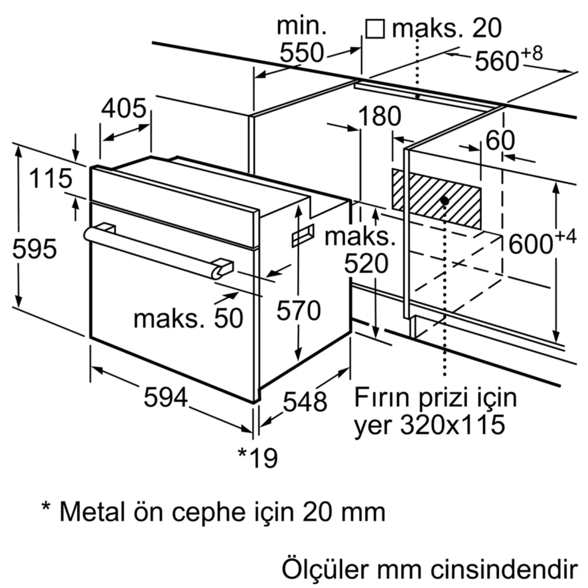Siemens HB134FES1T iQ300 Ankastre Fırın 60 x 60 cm Inox