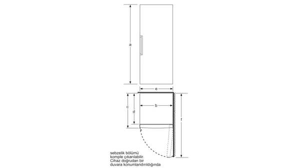 Siemens GS29VVWE0N iQ300 Solo Derin Dondurucu 161 x 60 cm Beyaz