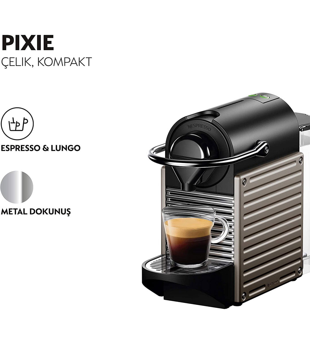 Nespresso C61 Pixie Titan Kapsüllü Kahve Makinesi