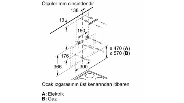 Siemens LC65KA670T iQ300 Duvar Tipi Davlumbaz