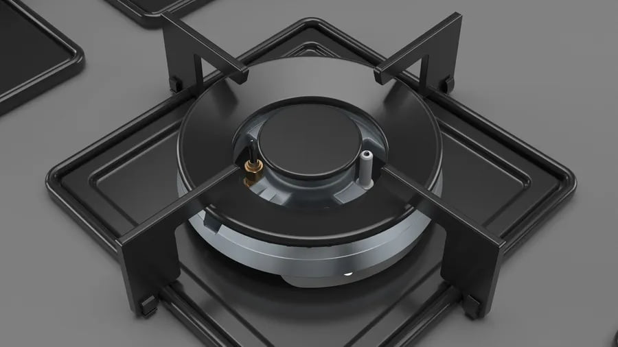 Siemens EN7B8QO12O iQ300 Gazlı Ocak 75 cm Sert cam, Titanium gri