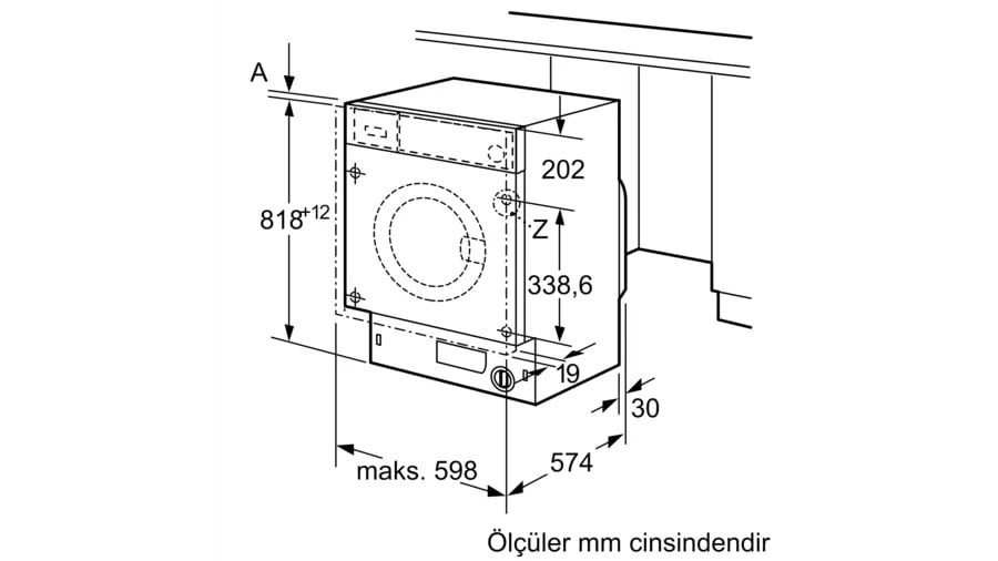 MCZ_005148_WIS28440_tr-TR Siemens WI12W560TR iQ700 Çamaşır Makinası 8 kg 1200 dev./dak.