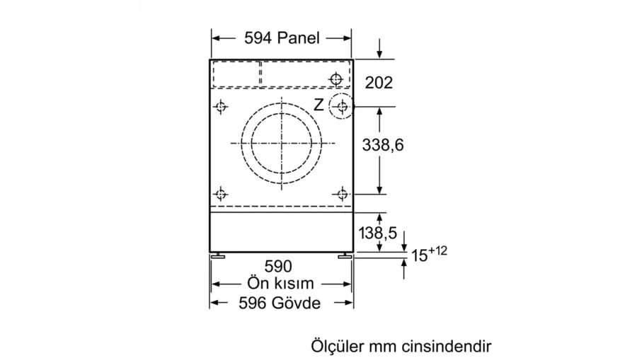 MCZ_02062347_1452444_WIW28440_tr-TR Siemens WI12W560TR iQ700 Çamaşır Makinası 8 kg 1200 dev./dak.