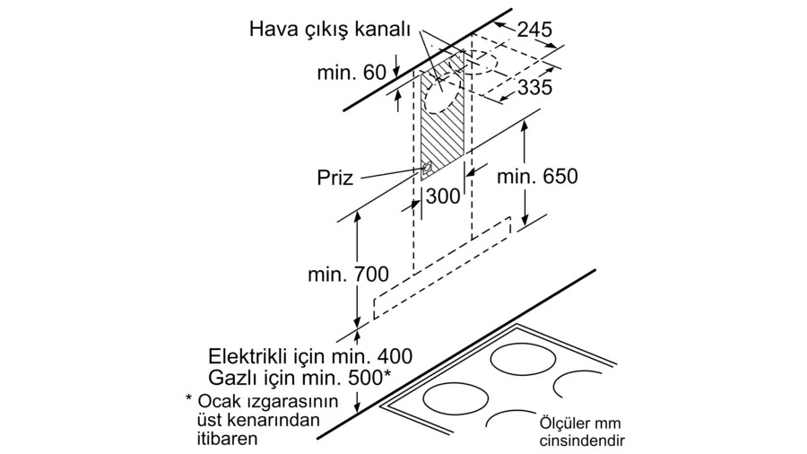 Siemens LC91KB272 iQ700 Duvar Tipi Davlumbaz