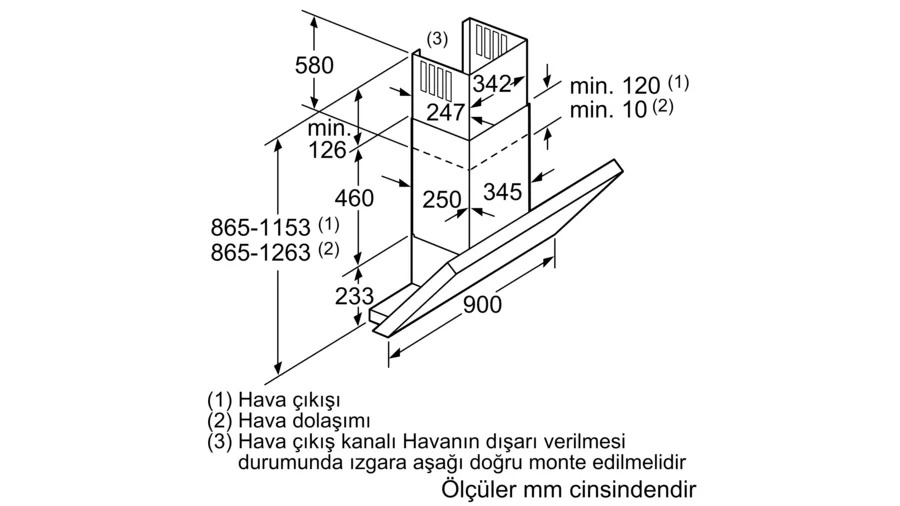 Siemens LC91KB272 iQ700 Duvar Tipi Davlumbaz