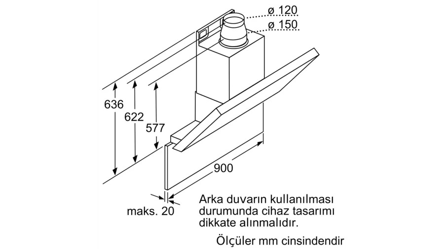Siemens LC91KB272 iQ700 Duvar Tipi Davlumbaz