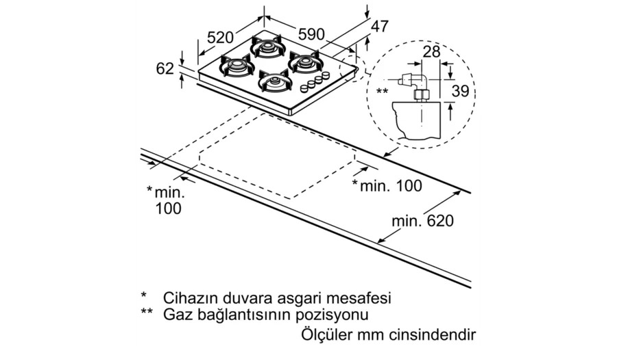 MCZ_02201934_1606194_POP0C6B10O_tr-TR Siemens EO0C6PB10O iQ100 Set Üstü Gazlı Ocak