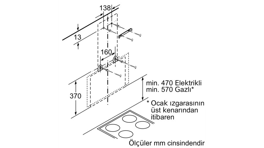 Siemens LC66KAJ20T iQ300 Duvar Tipi Davlumbaz