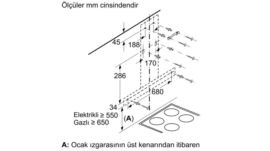 MCZ_02981150_2295220_DWB95BC50T_tr-TR Siemens LC95BBC50T Q100 Duvar Tipi Davlumbaz