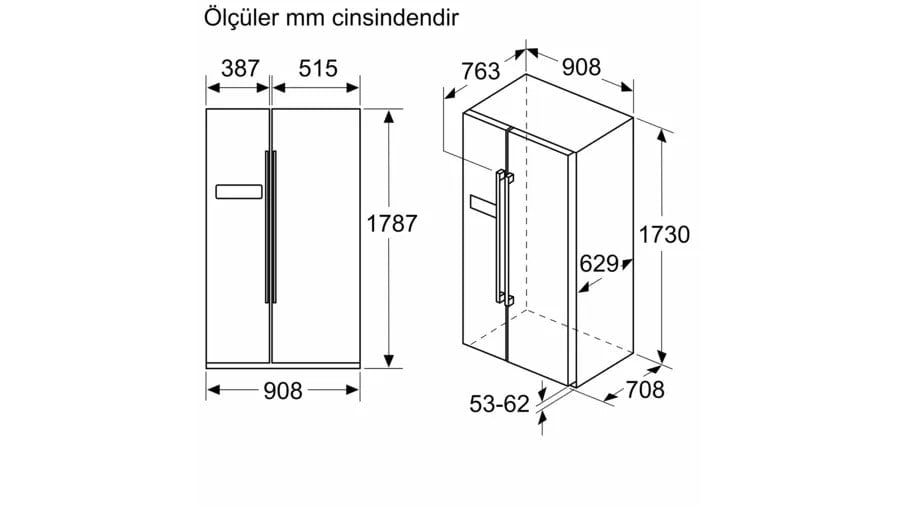 MCZ_03113642_2435324_KAN93VL30N_tr-TR Siemens KA93NVL30N iQ300 Gardırop Tipi Buzdolabı