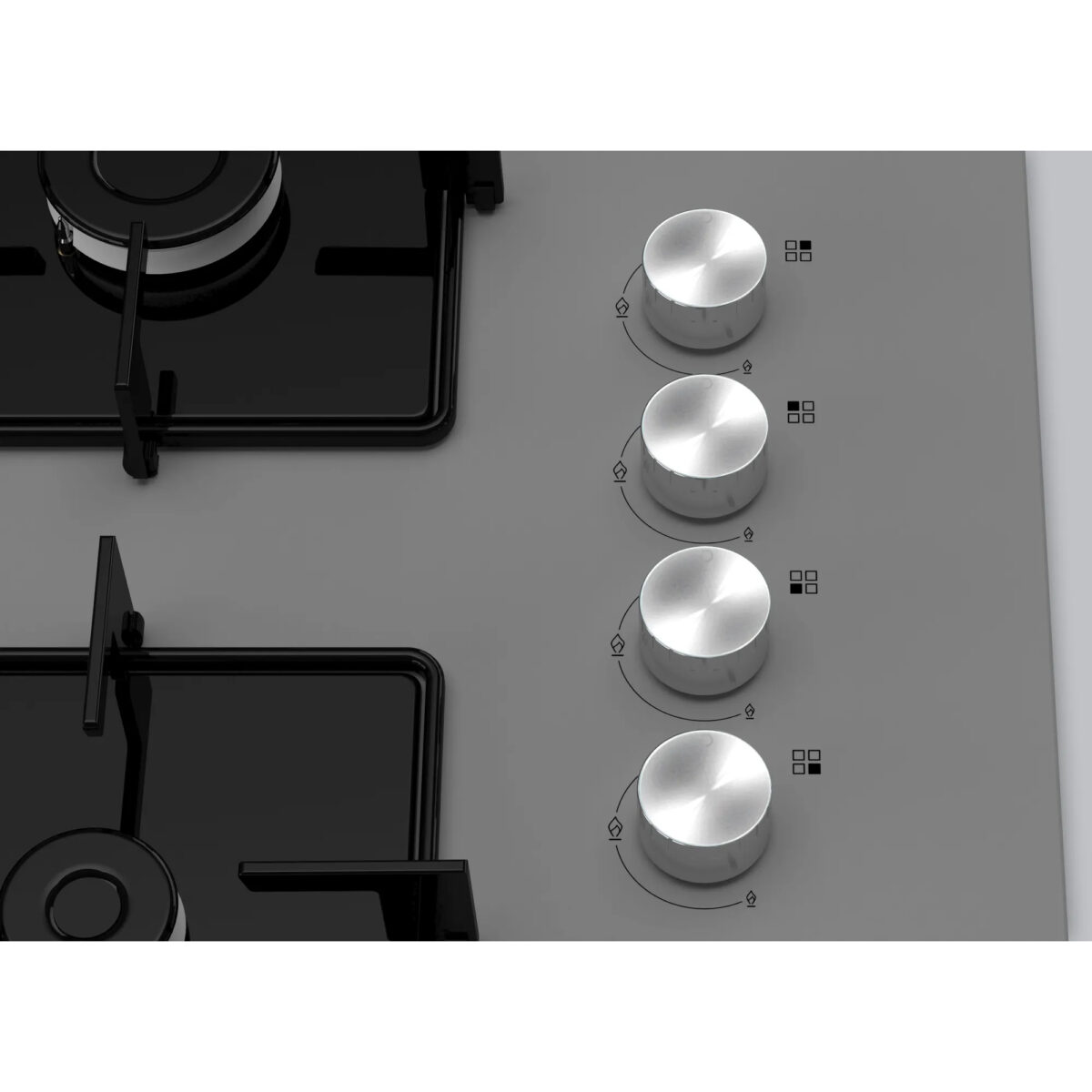 Siemens EO7C8PO12O iQ100 Gazlı Ocak 67 cm Sert cam, Titanyum gri