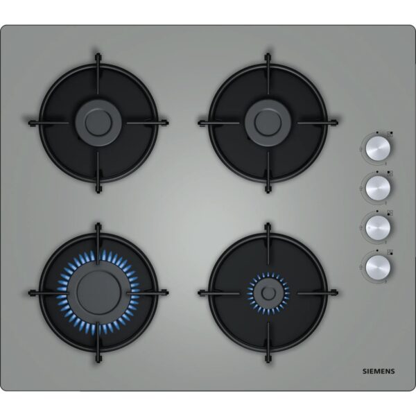 EO6C8PO00O-1 Siemens EO6C8PO00O iQ100 Gazlı Ocak 60 cm Sert cam, Titanyum gri