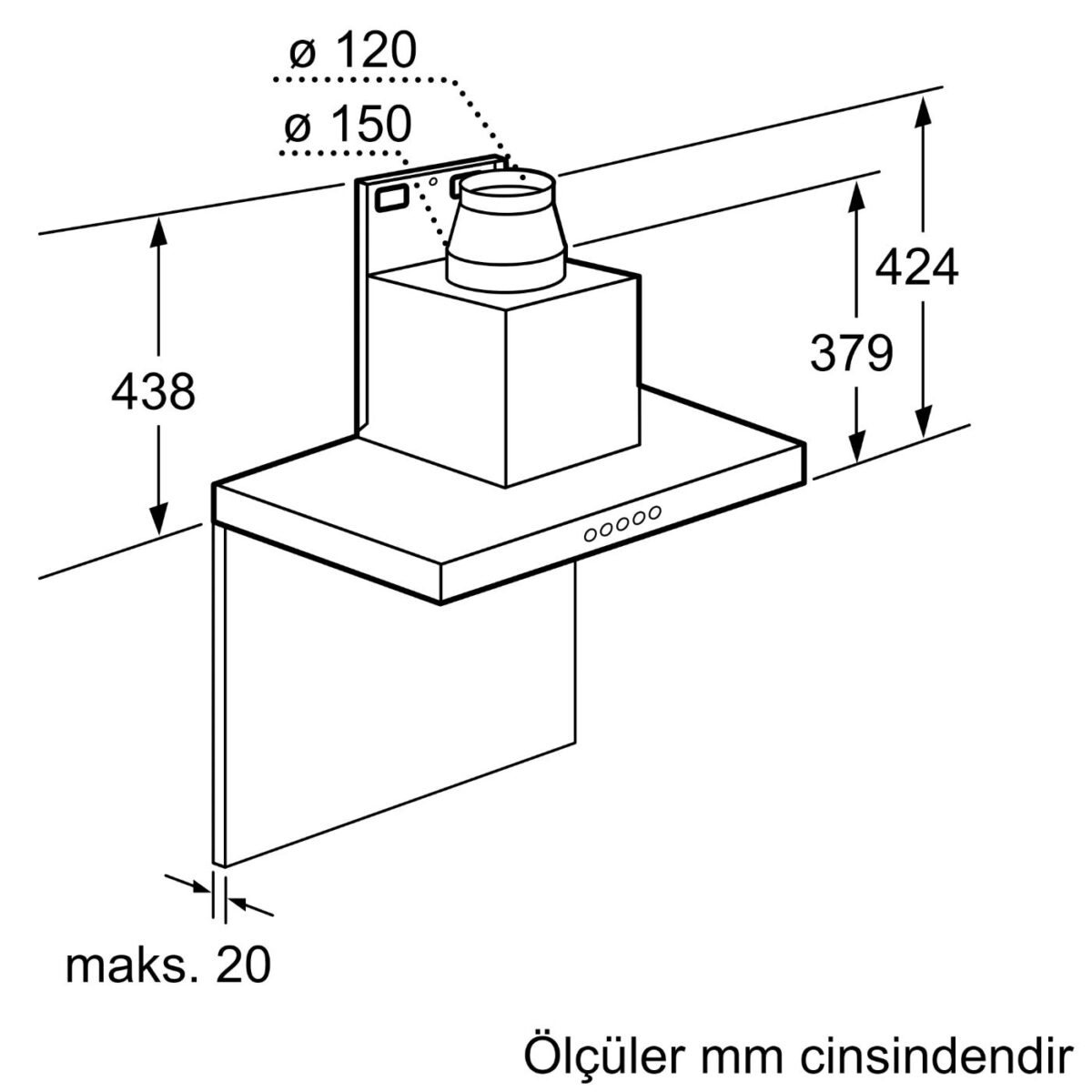 MCZ_010995_LC66BC530_tr-TR Siemens LC97BC532 iQ300 Duvar Tipi Davlumbaz 90 cm Paslanmaz çelik