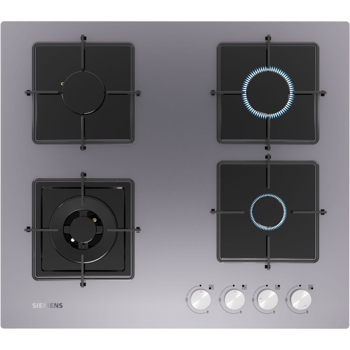 Siemens EN6C8HO12O Gazlı Ocak 60 cm Sert cam, Titanyum gri