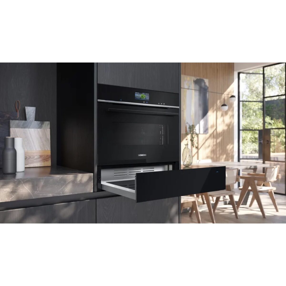 Siemens BI710C1B1 iQ700 Sıcak Tutma Çekmecesi 60 x 14 cm Siyah