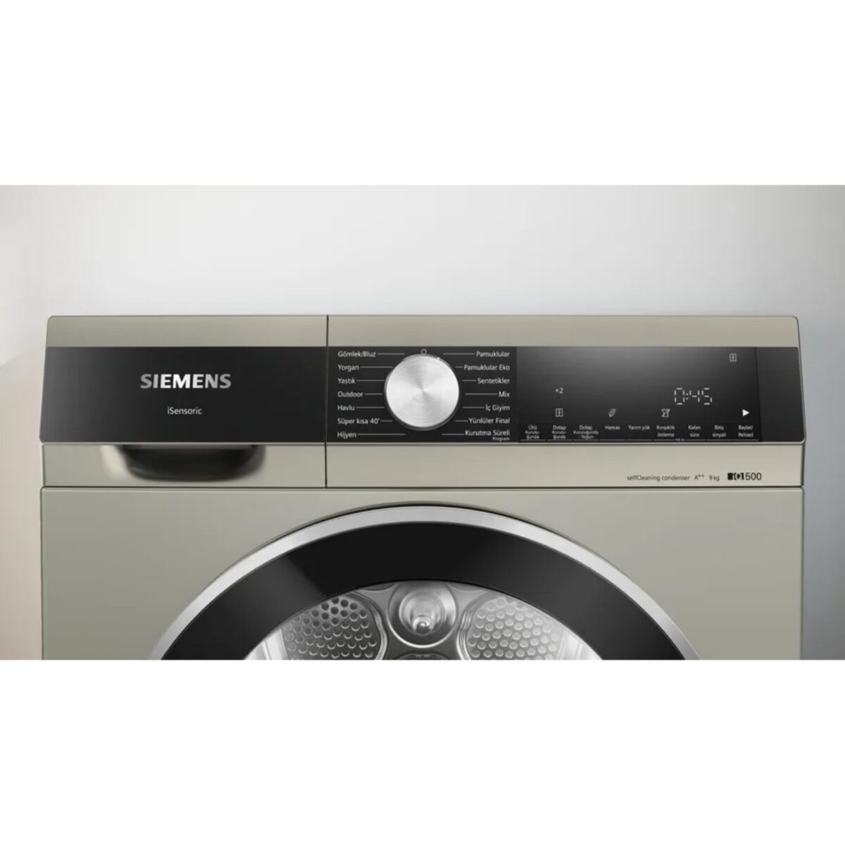 Siemens WQ44G2CTTR iQ500 Isı Pompalı Kurutma Makinesi 9 kg Gümüş